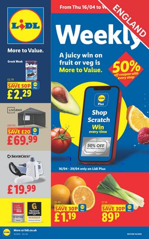 Lidl leaflet offers 16/04/2026 - 22/04/2026 page 1