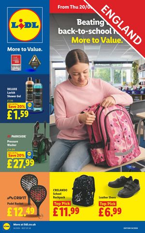Lidl leaflet offers 20/08/2026 - 26/08/2026 page 1