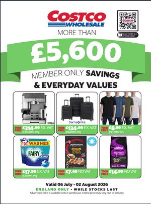 Latest Costco Warehouse Offers (UK) – 06/07/2026 - 03/08/2026 page 1